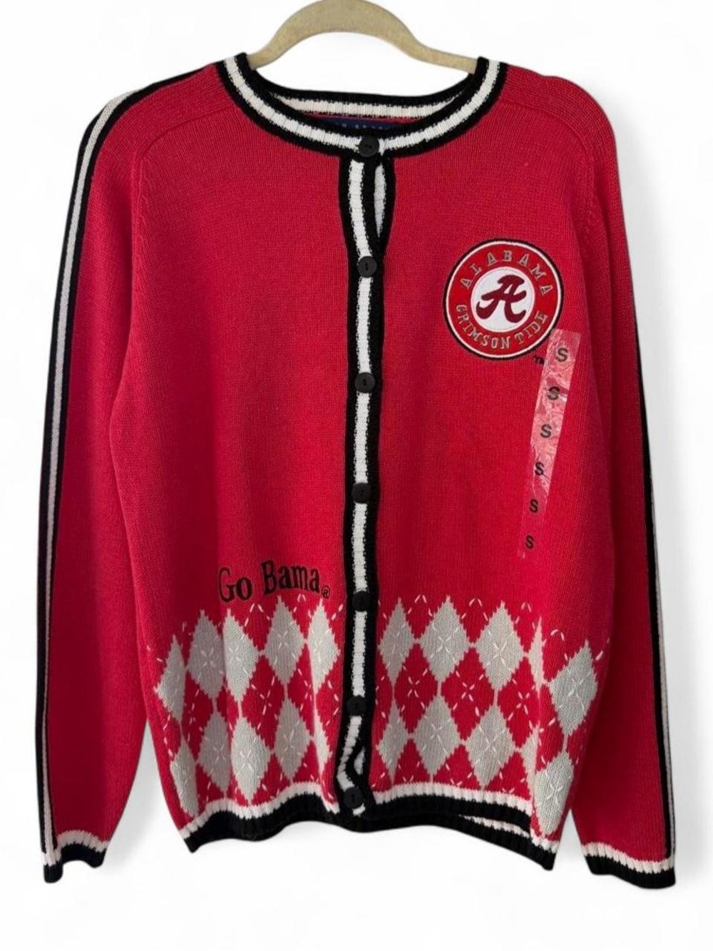 Vintage University of Alabama Crimson Tide cardigan sweater NWT Deadstock Small